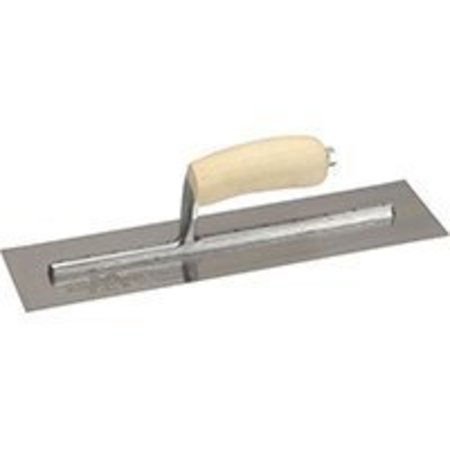 MARSHALLTOWN Marshalltown MXS81 Finishing Trowel, Tempered Blade, Curved Handle, Spring Steel Blade, Gray Handle MXS81